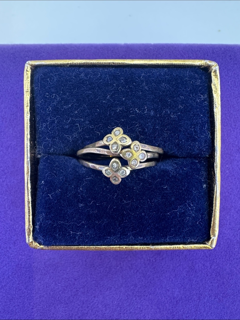 💛 Antique Gold-Filled Floral Cluster Rings | Pre Loved 3 In 1 Ring